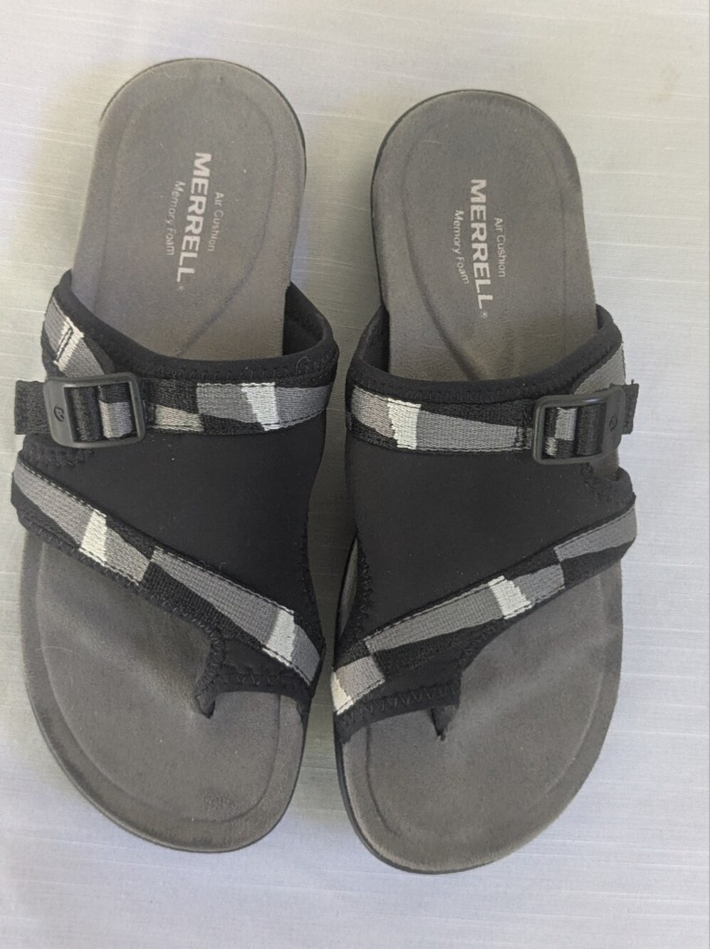 Merrell Men's Black and Gray Slip-On Sandals with Adjustable Strap Sz 8 - Picture 9 of 10